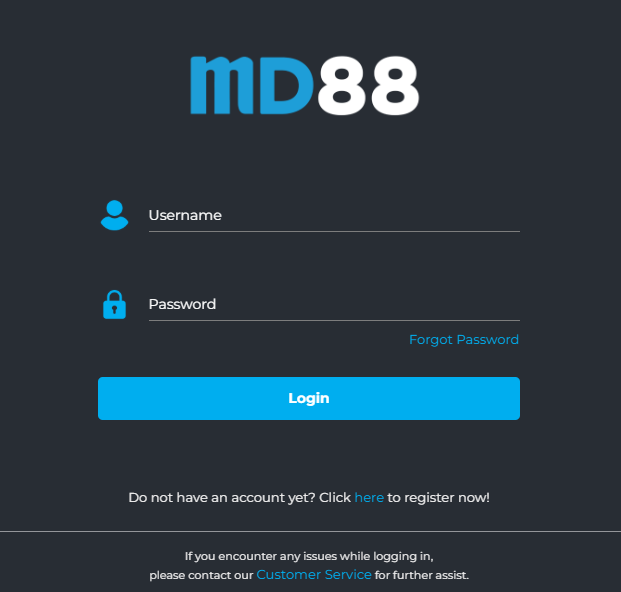 MD88 login banner
